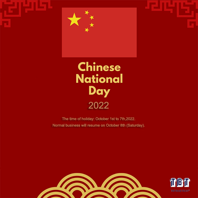 China National Day Holiday Notice TBT testing equipment